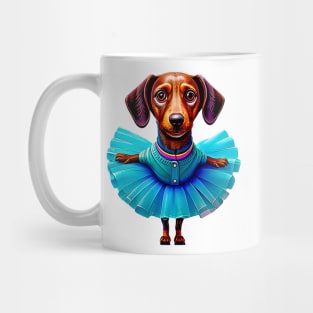 En Pointe! A Blue Tutu Dachshund Ballerina: A Petite Dance Beauty Mug